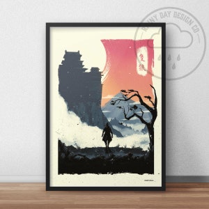 Besuchen Sie Ashina Castle Reiseplakat - Sekiro Poster Kunst - Gaming Poster Druck - Sekiro Wandkunst