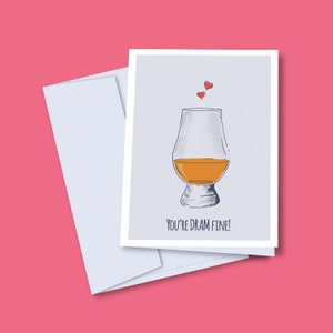 Whisky Valentijnsdagkaart - romantische whiskykaart - whiskyliefde - whiskyliefhebbers - whiskyvalentijnsdag, whiskyverjaardag, whiskykerstmis,