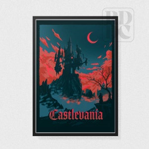 Póster de viaje de Castlevania - Póster de viaje vintage - Impresión de póster de Castlevania
