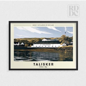Whisky Distillery Print - Scotland - Talisker Distillery - Isle of Skye Travel Print
