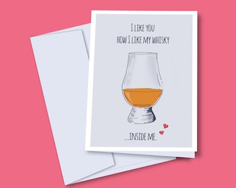 Whisky Valentine's Card – Funny Anniversary Card for Whisky Lovers