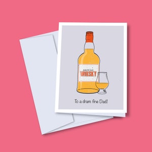 Whisky Father's Day Card - Fathers Day whisky card - whisky love - whisky lovers - Whiskey valentines, whiskey birthday Scotch lover
