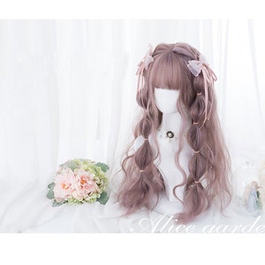 Cute Lolita Wigs, Japanese Style Pink Hairwigs, Cosplay wigs for girls, Women Stylish wigs