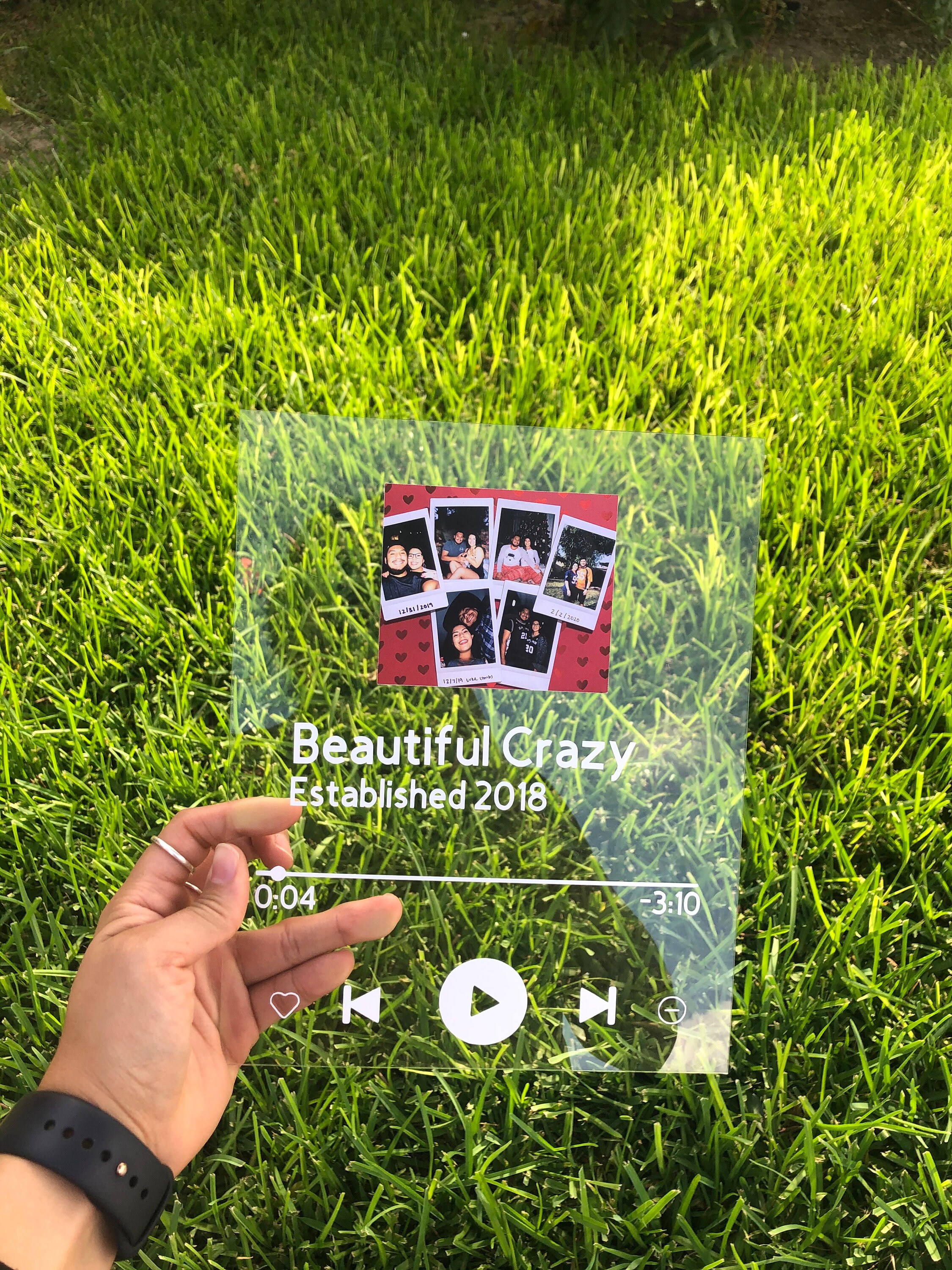 Personalized Glass Album Cover 8x10 GLASS Music Plaque Etsy