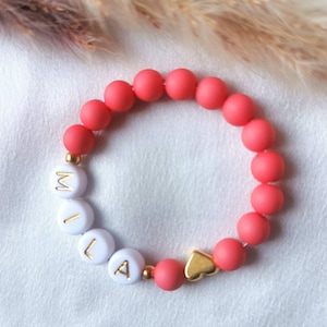 Pulsera con nombre | Pulsera de bebé | Pulsera de nacimiento | Regalo de nacimiento | Bautismo | Regalo de bautismo | Cuentas de nombre bebé | personalizable