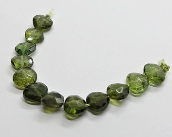 7 St Turmaline Faceted Drop 5x3mm.-Strand 20cm