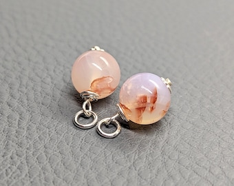 Kersenbloesem agaatoorbel bedels in 925 sterlingzilver