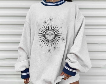 Womens Oversized Sweats Hoodies Long Blouse Sweatshirts Cotton Baggy Loose Tops Womens Oversized Sweats Hoodies Long Blouse Sweatshirts Cotton Baggy Loose Tops