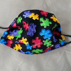 Autism Awareness-gelaatsmasker met verstelbare elastische oorlus