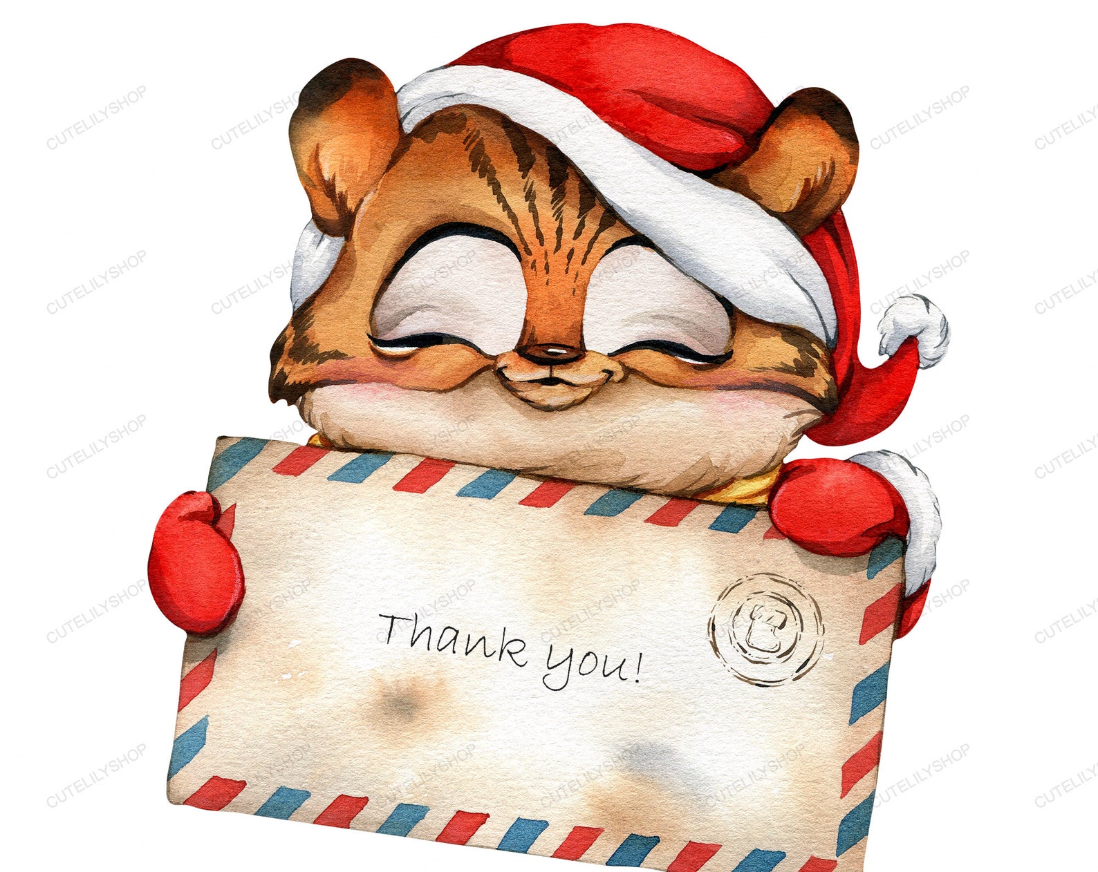 Clipart Weihnachten 2022 Neujahr Tiger Aquarell Clipart Symbol des Jahres 2022 Etsy