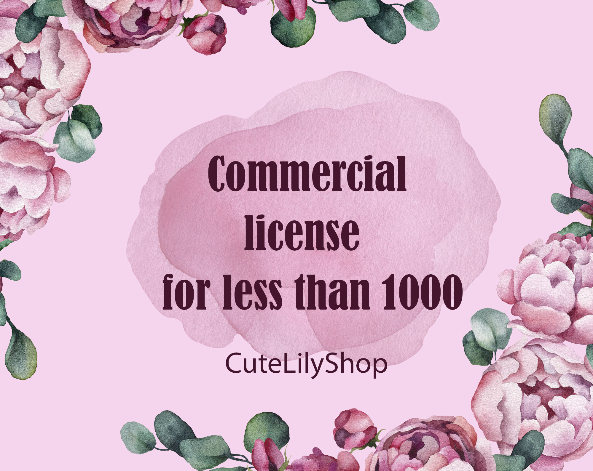 Commercial license for business Etsy