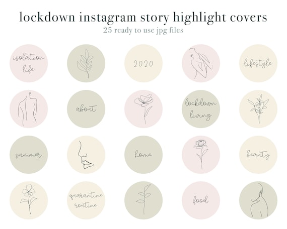 25 Highlight Covers for Instagram Instagram Highlight Icons | Etsy