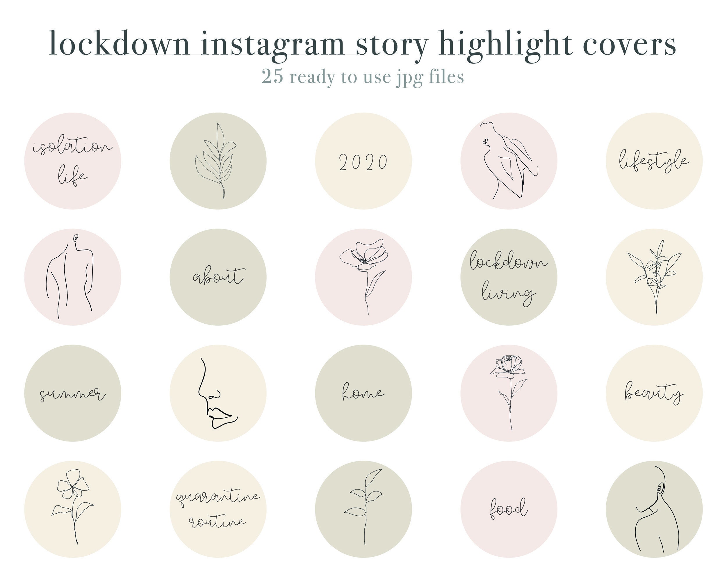 25 Highlight Covers for Instagram Instagram Highlight Icons | Etsy