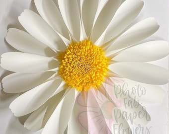 Large Daisy Paper Flower Template Digital File | SVG/PNG/PDF | paper flower backdrop | Flower Templates | large paper flowers