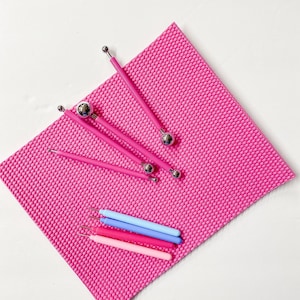 Mini Paper Flower Starter Kit 2 | Metal Ball Stylus | Paper Flower Tools | Slotted Quilling tool | Craft Tools | Flower Shaping Mat