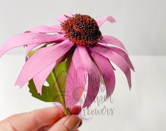 Mini fiore di carta Echinacea File digitale / PNG / SVG / tutorial fiore di carta / fiore di carta / piccoli fiori di carta / modello