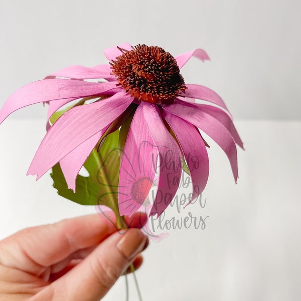 Coneflower Mini Paper Flower Digital File | PNG | SVG | paper flower tutorial | paper flower | small paper flowers | template