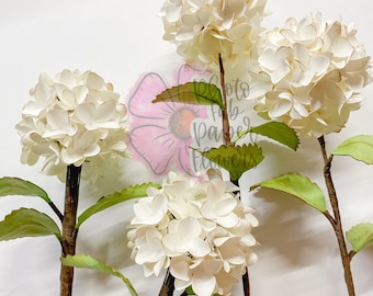 Hydrangea Mini Paper Flower Digital File | PNG | SVG | paper flower tutorial | paper flower | small paper flowers | template