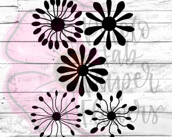 Paper Flower Center Bundle 4 Digital File | SVG PNG dxf | SvgCenter | flower center  | cut files | Paper Flower Center | paper flower