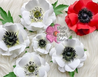 Anemone Mini Fiore di carta File digitale / PNG / SVG / PDF /dxf / tutorial sui fiori di carta / fiore di carta / piccoli fiori di carta / anemone