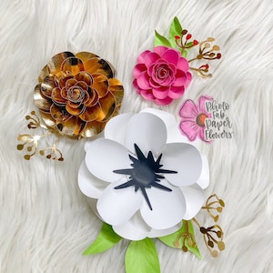 Template 5 Mini Paper Flower Digital File | PNG | SVG | PDF |  paper flower bouquet | paper flower | small paper flowers | mini flowers