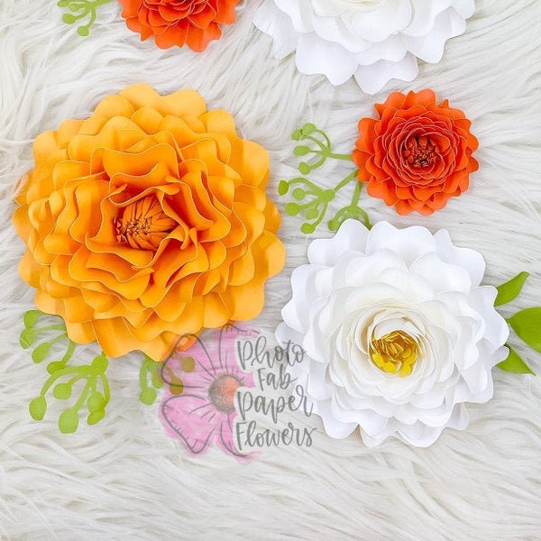 Wendy Mini Paper Flower Digital File | PNG | SVG | PDF | dxf | paper flower bouquet | paper flower | small paper flowers | wedding flowers