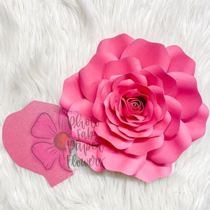 Elizabeth Paper Flower Template Digital File | pdf/SVG/PNG/DXF | paper flower backdrop | Rose paper flower | large paper flowers