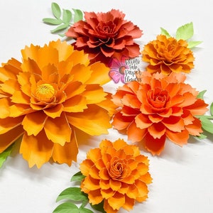 Template 8 Mini Paper Flower Digital File | PNG | SVG | DXF | pdf |  paper flower bouquet | paper flower | small paper flowers | wedding