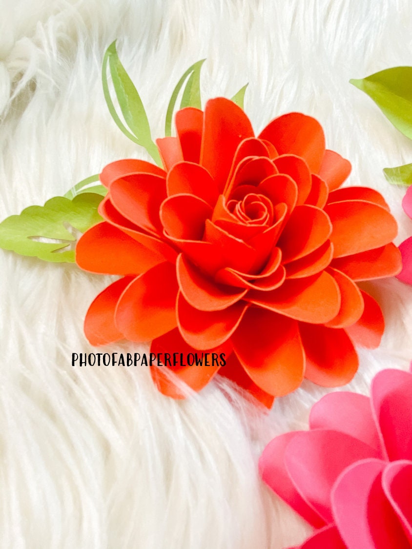 Plantilla 1 Mini Archivo Digital Flor de Papel / PDF/PNG/SVG / ramo de flores de papel / flor de papel / flores de papel pequeñas