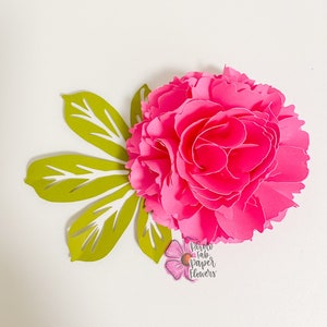 Carnation Mini Paper Flower Digital File | PNG | SVG | PDF |dxf  | paper flower tutorial | paper flower | small paper flowers | template