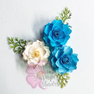 Template 14 Mini Paper Flower Digital File | PNG | SVG | paper flower tutorial | paper flower | small paper flowers | template