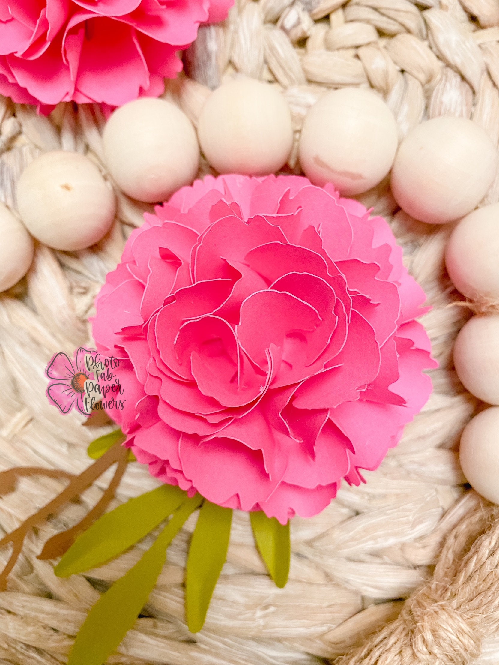 Carnation Mini Paper Flower Digital File Png Svg Pdf Etsy Carnation Mini Paper Flower Digital File Png Svg Pdf Etsy