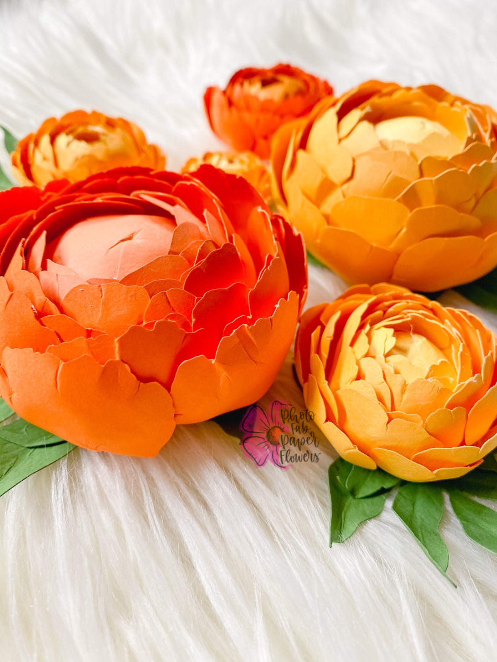 Peony Mini Paper Flower Digital File PNG SVG PDF dxf Etsy