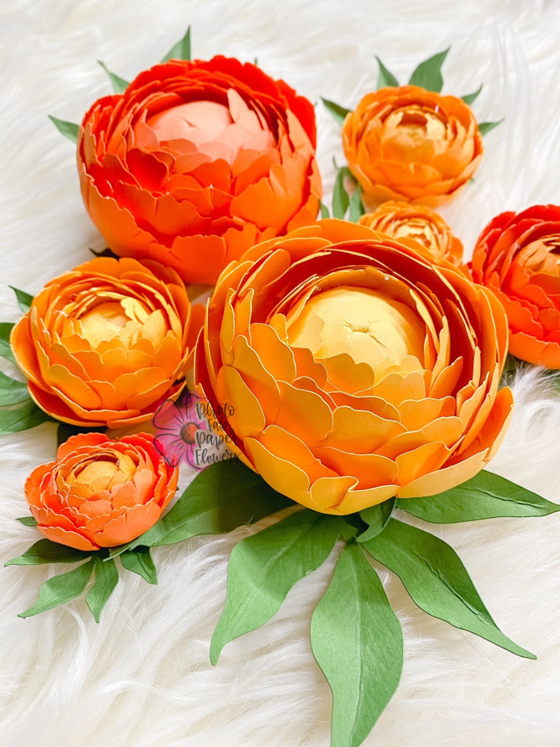 Peony Mini Paper Flower Digital File PNG SVG PDF dxf Etsy