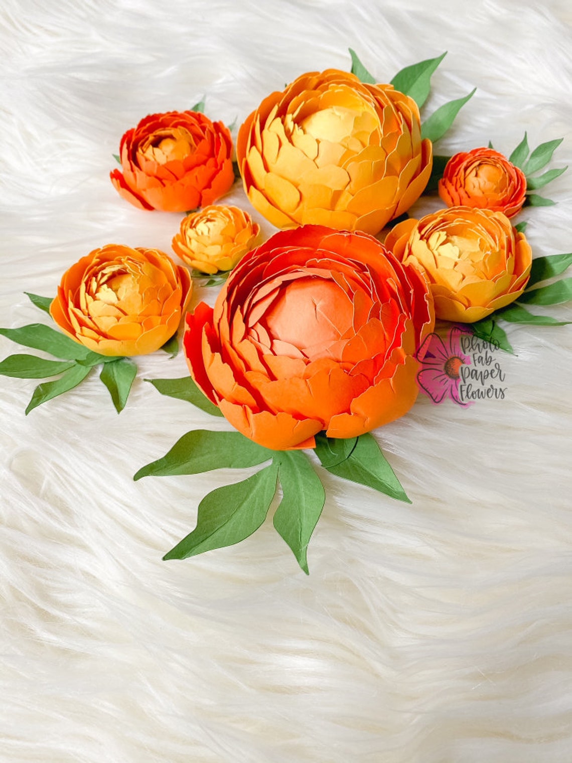 Peony Mini Paper Flower Digital File PNG SVG PDF dxf Etsy