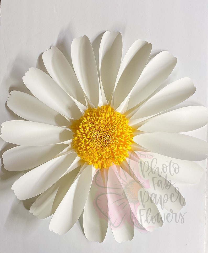 Large Daisy Paper Flower Template Digital File | SVG/PNG/PDF | paper flower backdrop | Flower Templates | large paper flowers image 1