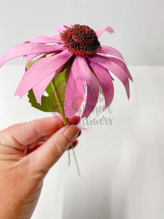 Coneflower Mini Paper Flower Digital File | PNG | SVG | paper flower tutorial | paper flower | small paper flowers | template