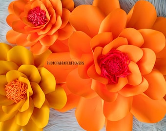 Paper Flower Template 3 Digital File | PDF/SVG/PNG | paper flower backdrop | giant paper flower | large paper flowers
