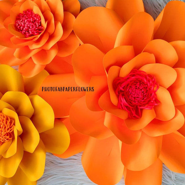 Paper Flower Template 3 Digital File | PDF/SVG/PNG | paper flower backdrop | giant paper flower | large paper flowers