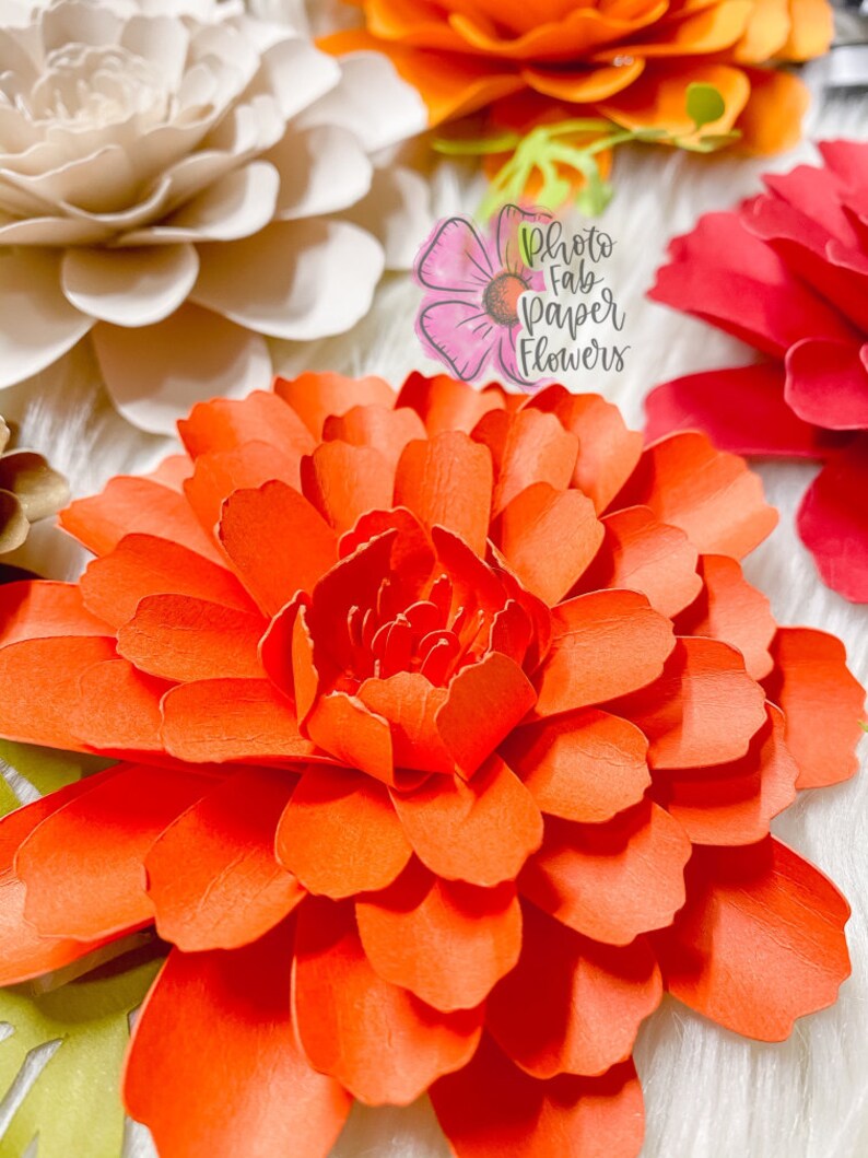 Template 4 Mini Paper Flower Digital File PNG/SVG/PDF | Etsy
