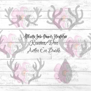 File digitali SVG PNG di renna cervo corna orecchie / Natale / Cricut / Silhouette / Rudolph / renna / corna