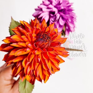 File digitale di mini fiori di carta con dalia a sfera / PNG / SVG / tutorial sui fiori di carta / fiori di carta / piccoli fiori di carta / modello