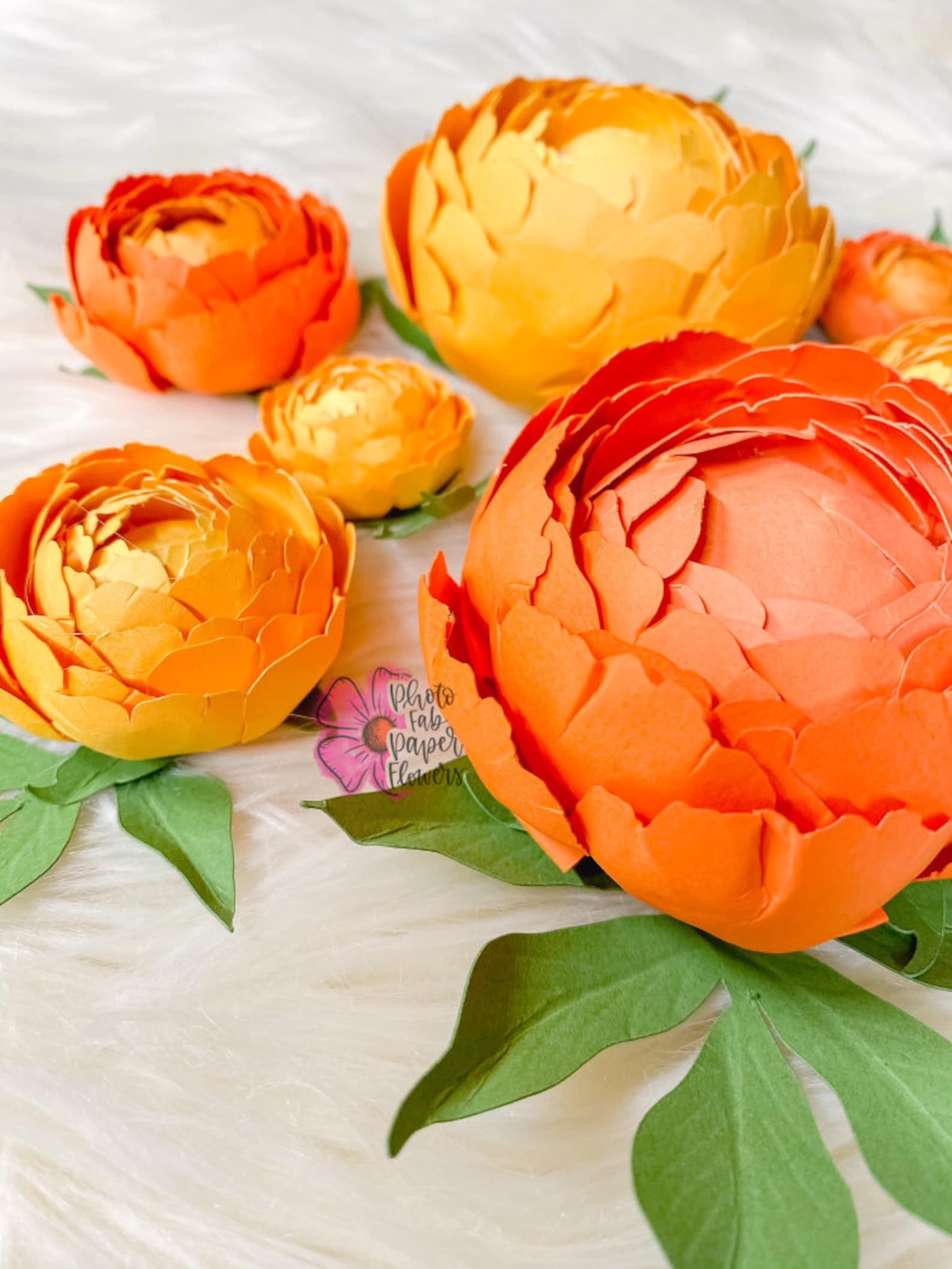 Peony Mini Paper Flower Digital File PNG SVG PDF dxf Etsy