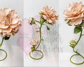 Free Standing Tabletop Flower Stand and Template 13 Mini Flower | Digital File | PNG | SVG | paper flower |  flower template | centerpiece