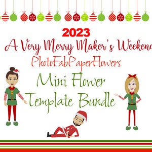2023 A Very Merry Makers Fiore di carta Mini Fiore Pacchetto / File digitale / PNG / SVG / fiore di carta / piccolo fiore di carta / modello di fiore