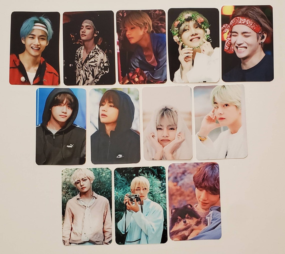 Bts V Taehyung Photocards Set Of 12 Etsy