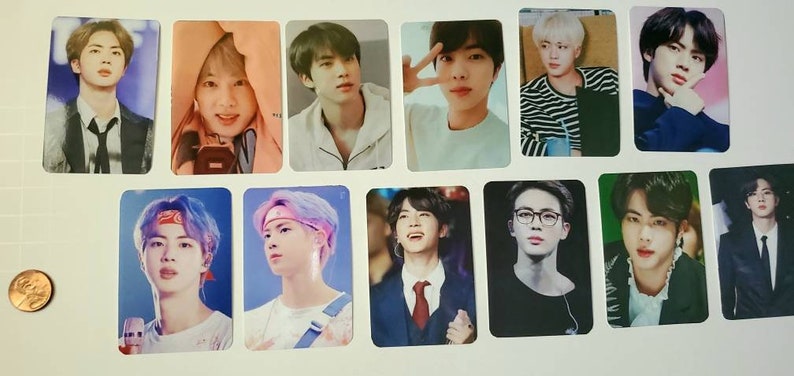 BTS Jin Photocards Ensemble de 12 Etsy