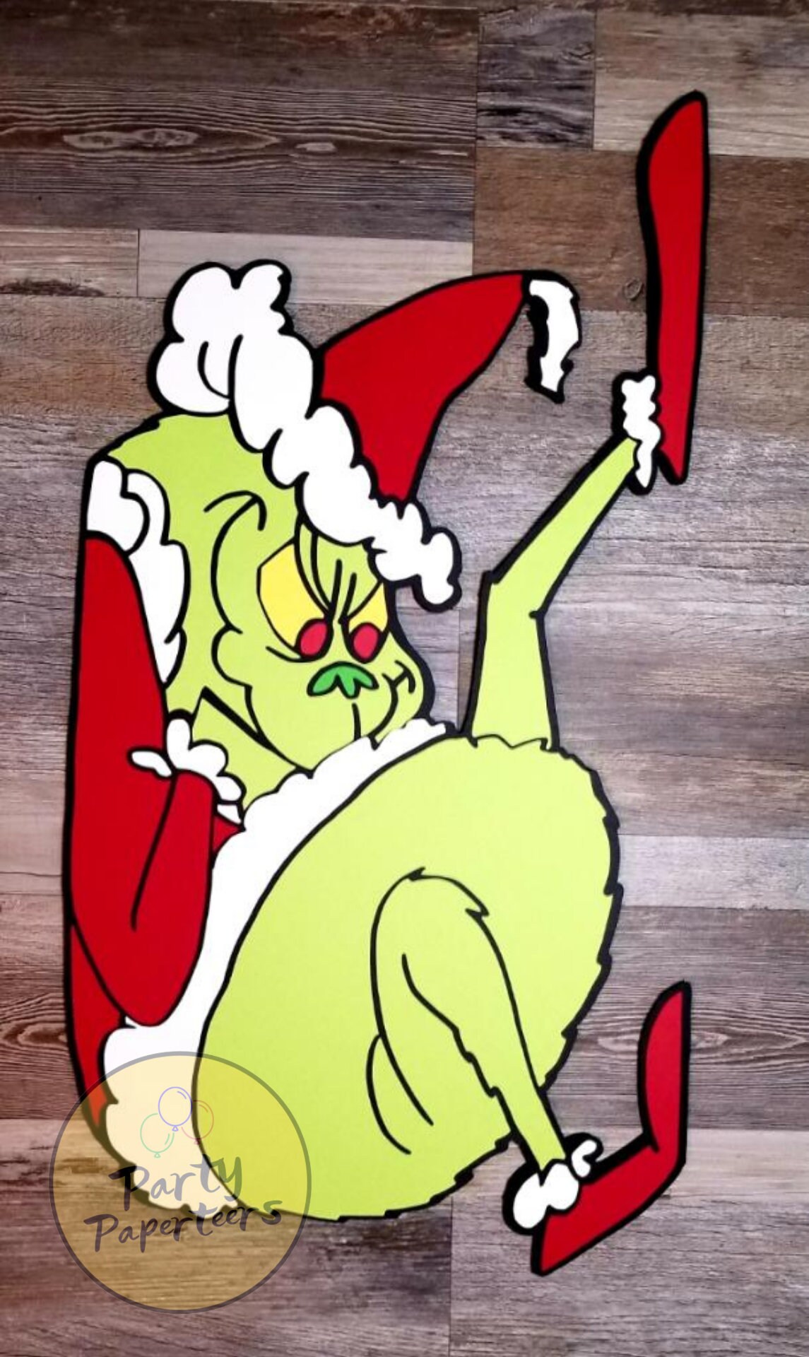 Grinch Christmas Decor Grinch in the Chimney Wall Decor Dr Etsy