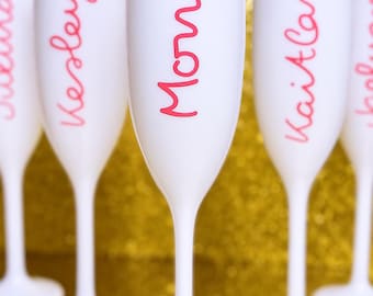 custom champagne flutes