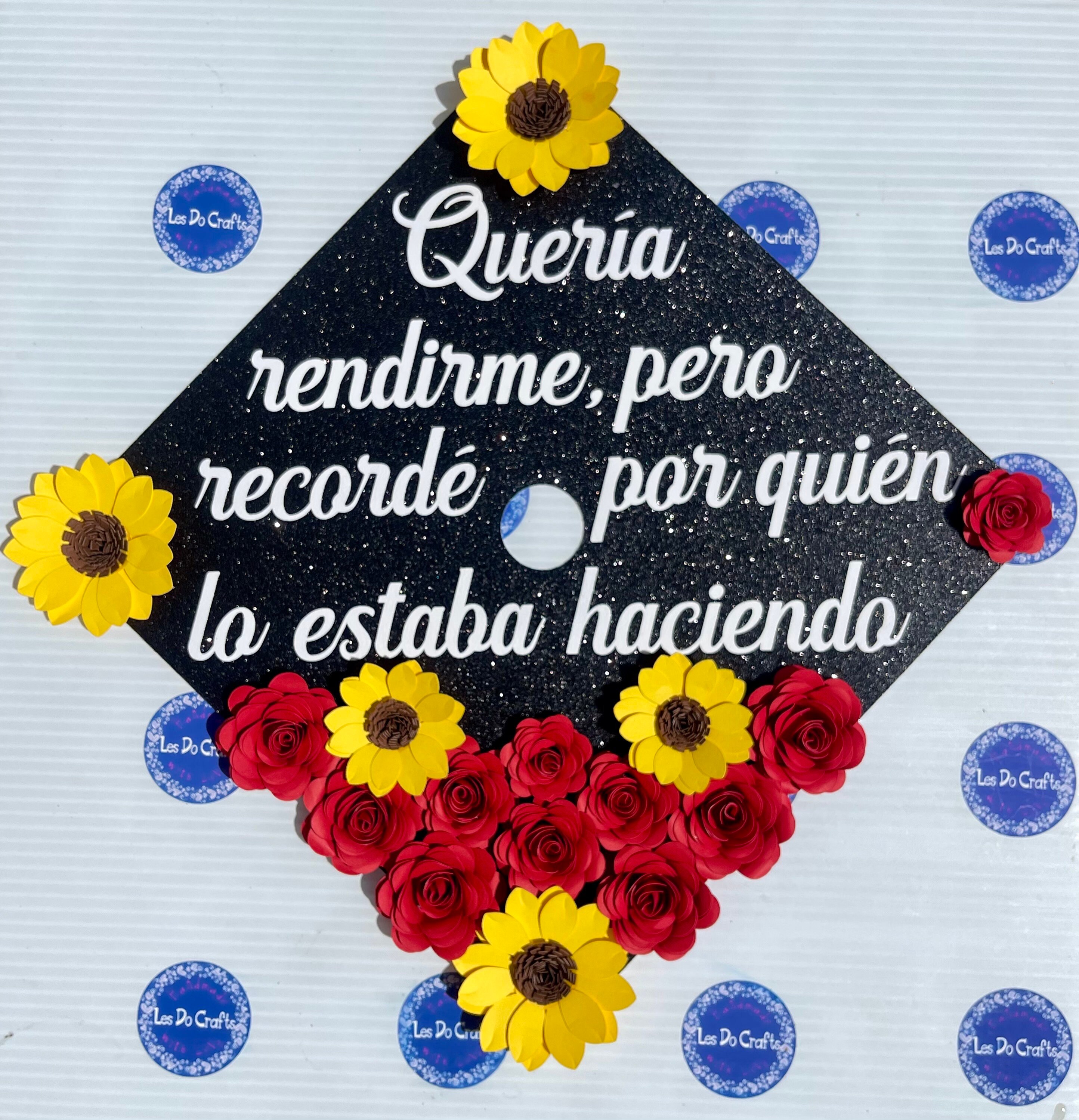 Custom Glitter Graduation Cap Topper, Floral Grad Cap - Etsy